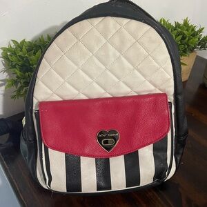 Betsy Johnson Backpack Red and Black